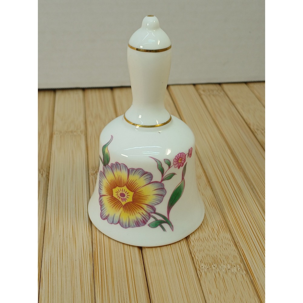 Coalport Bone China Floral Pageant Bell Gold Trim Made in England Vintage
